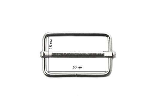 Шлевка металлическая, 30х15 мм, никель