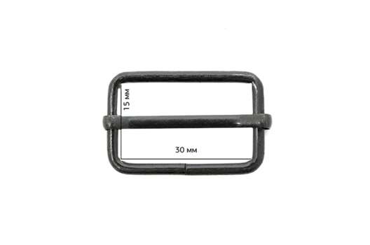 Шлевка металлическая, 30х15 мм, оксид